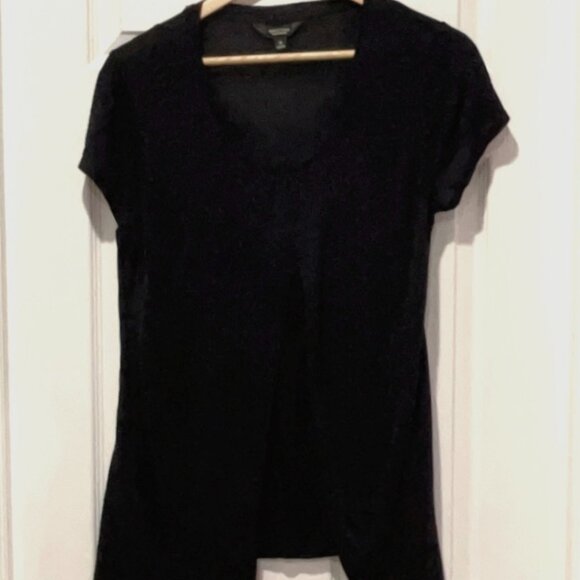 Brand New Elegant Black Vera Wang T-Shirt Size Medium NWT - Picture 1 of 5